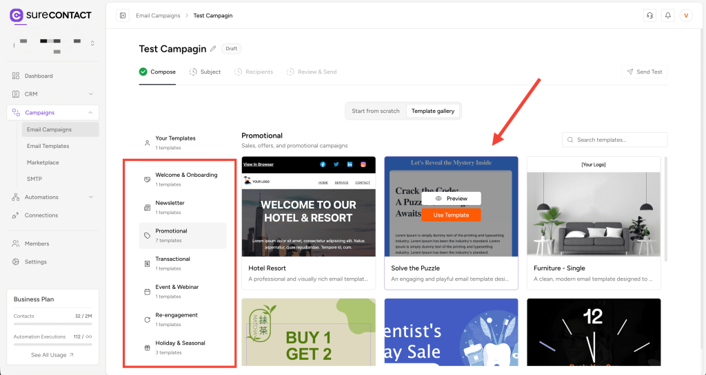 Email Campaigns in Surecontact annotation on 2025 12 29 at 17 49 12