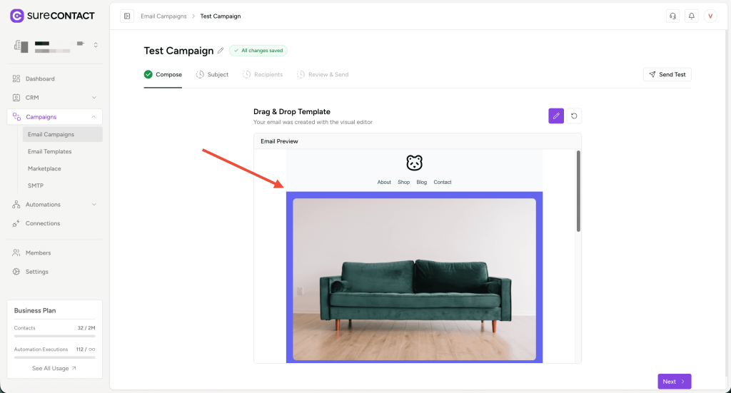 Email Campaigns in Surecontact annotation on 2025 12 29 at 18 40 38