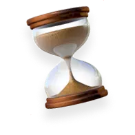 Homepage floating hourglass icon