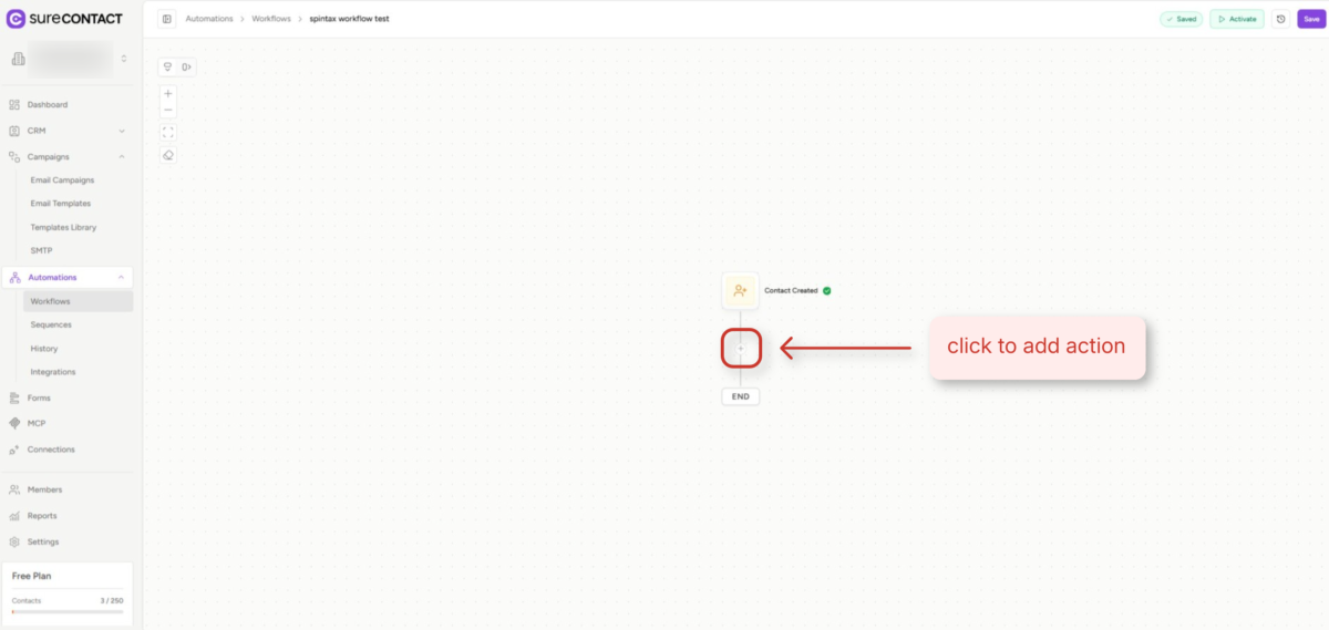 screenshot of workflow editor interface