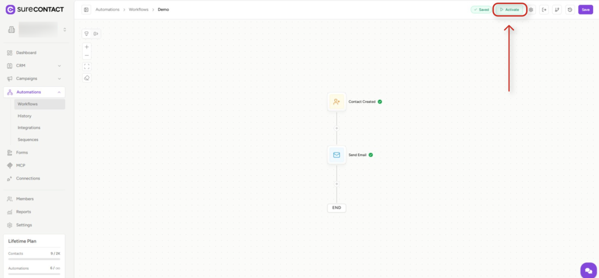 automation workflow builder interface