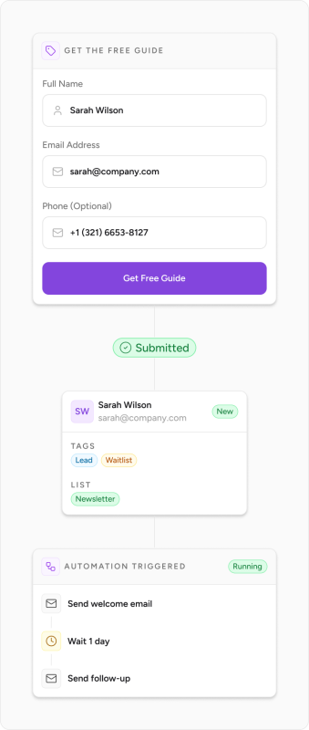 Native Forms form to mail mobile