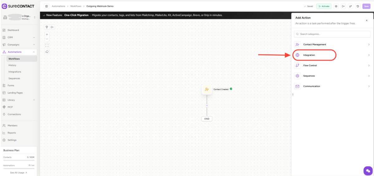 Outgoing Webhook SureContact Guide zight 2026 5 7 at 11.42.14 am