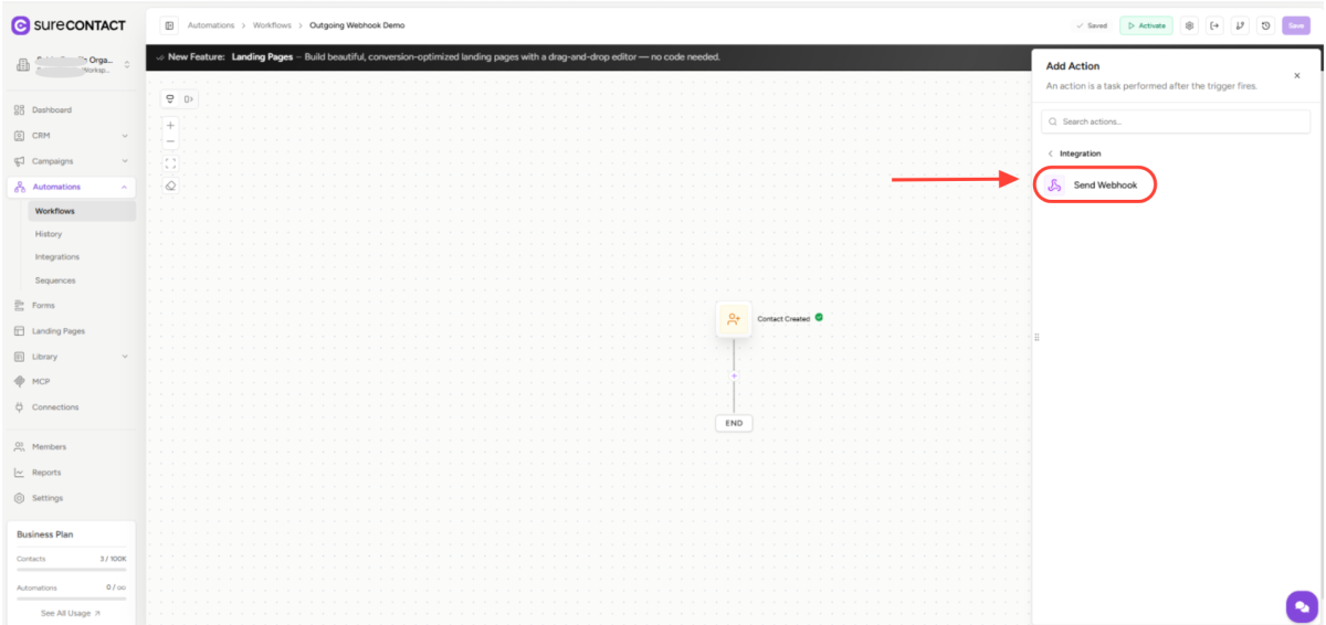Outgoing Webhook SureContact Guide zight 2026 5 7 at 11.45.28 am