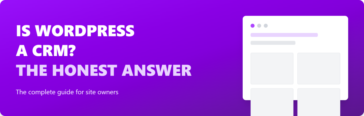 Is wordpress a CRM?